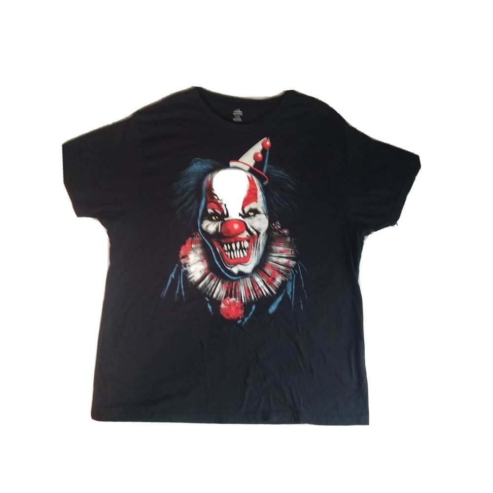 Men's T-shirt‎ Black XL Halloween Creepy Scary Clown Way To Celebrate
